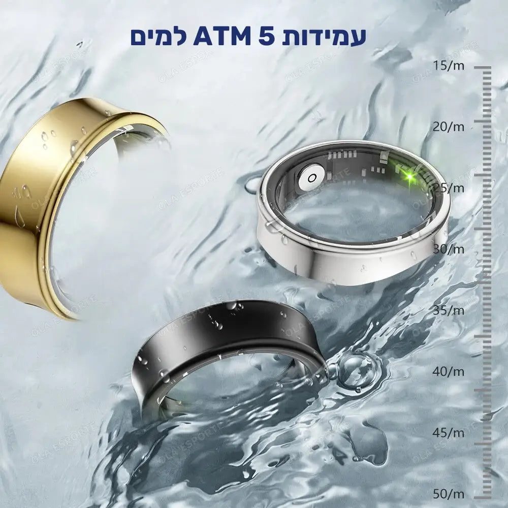 טבעת חכמה Uhoofit R10 – ניטור בריאות, דופק ושינה